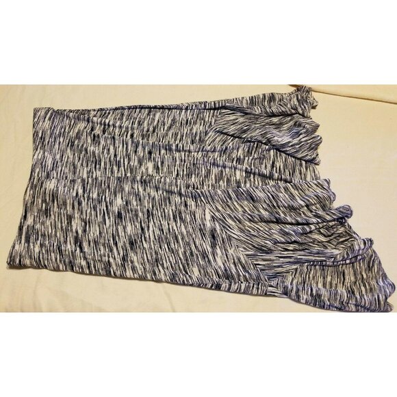 Max Edition Asymmetrical Skirt Size Small S Navy Blue White Elastic Waist - Picture 2 of 5